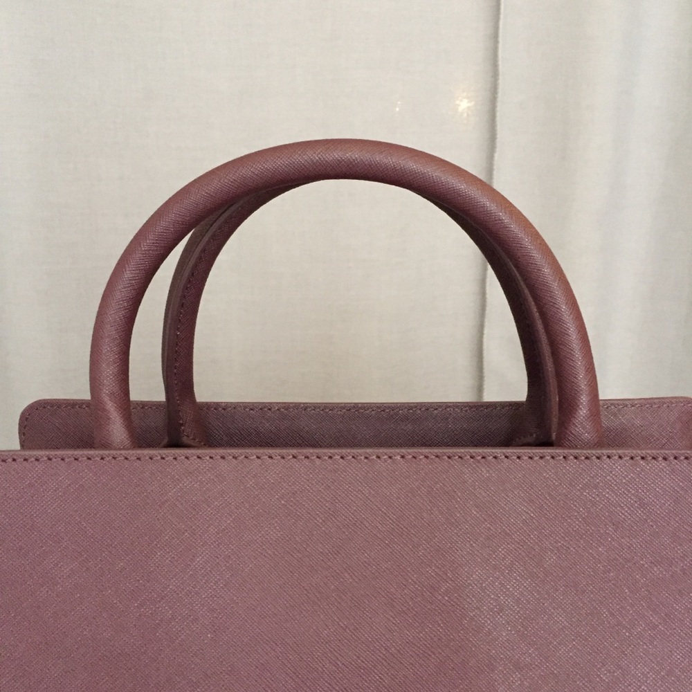 Authentic ZAC POSEN burgundy saffiano leather bag - Picture 5 of 8